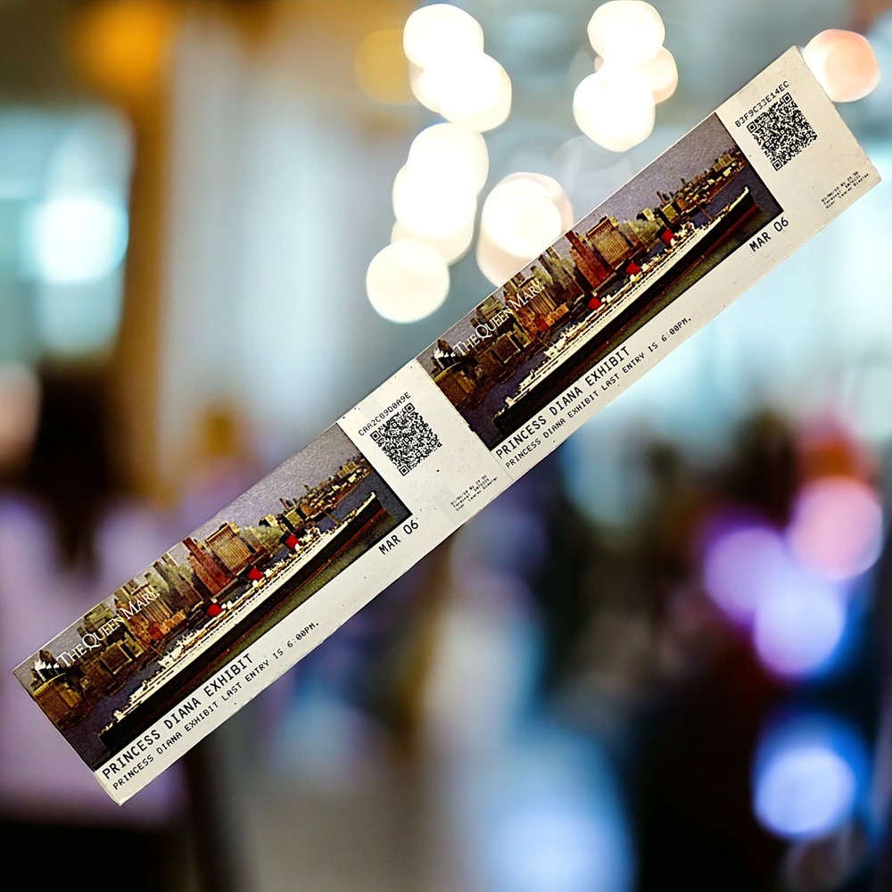 Princess Diana Exhibit Queen Mary 2 tickets!